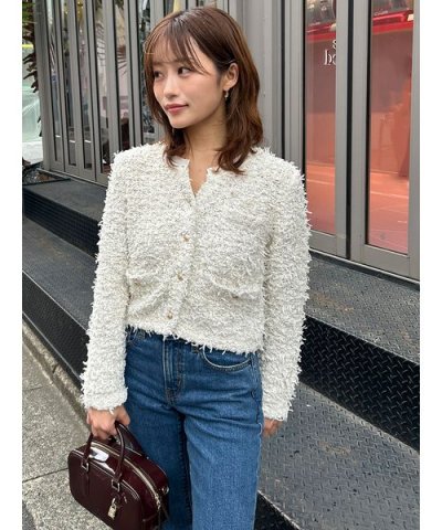 ミックスツイードライクニットカーディガン