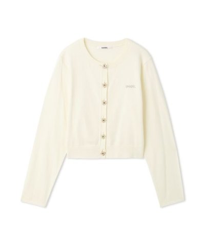 【FLOWER COLLECTION】ビジューボタンニットカーディガン