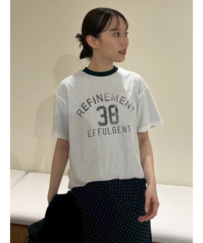 オーバーサイズプリントリンガーTシャツ
