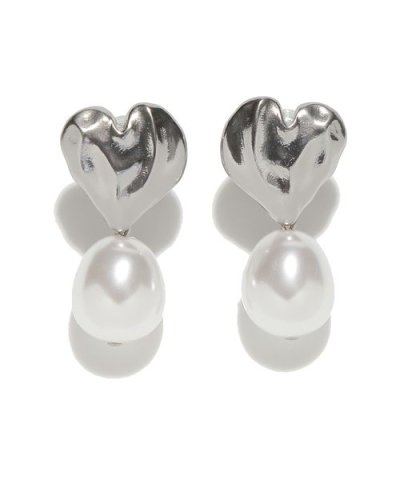 ハートモチーフパールイヤリング