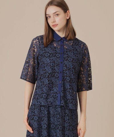 ボタニカルレースブラウス