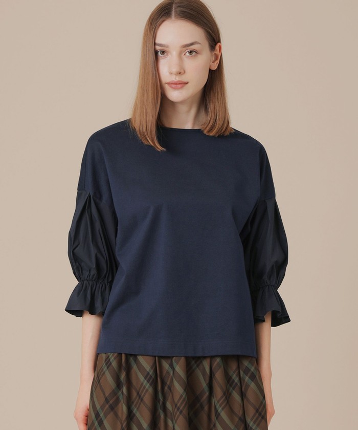 美品　マッキントッシュロンドン　かぎ編みニット　トップス　ブルー 美品 マッキントッシュロンドン かぎ編みニット トップス ブルー