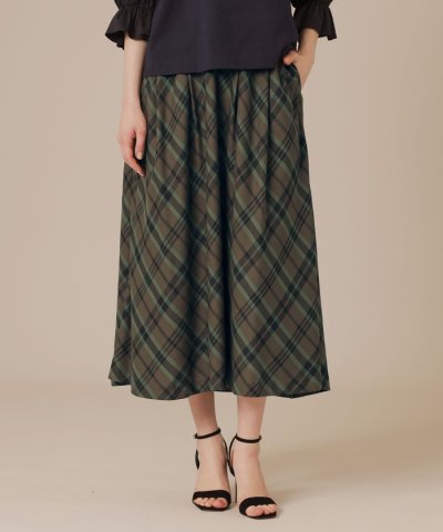 ファインキュプラポリエステルチェックスカート