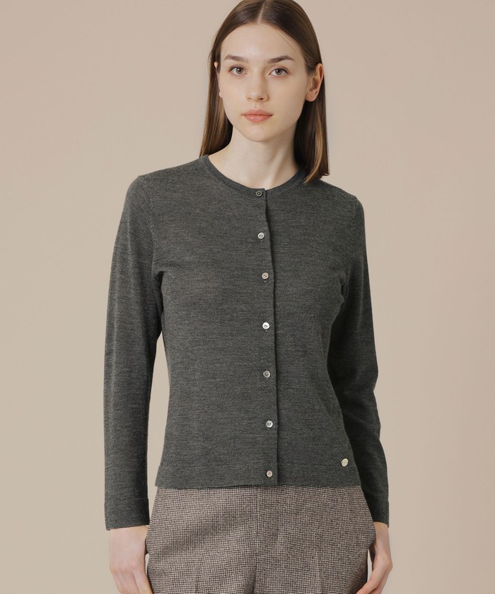 カーディガン 「DIDOT.」カシミヤブレンドメッシュニットカラーカーディガン レディース Didot.showroom カーディガン 「DIDOT.」カシミヤブレンド