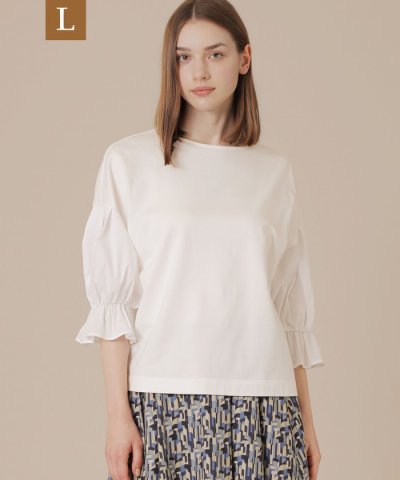 【L】マテリアルミックスプルオーバー