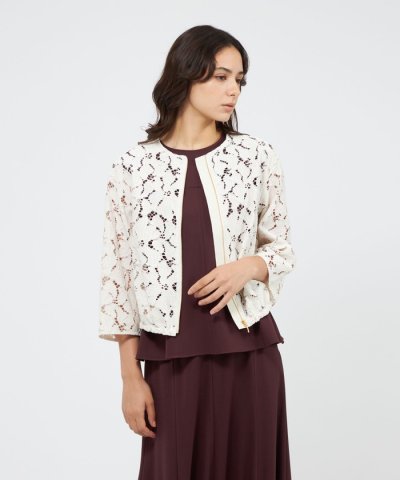 フラワーコードレース ドロストブルゾン