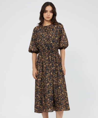 スモールフラワープリント フリルワンピース