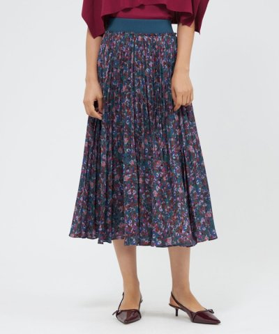 スモールフラワープリント アコーディオンプリーツスカート