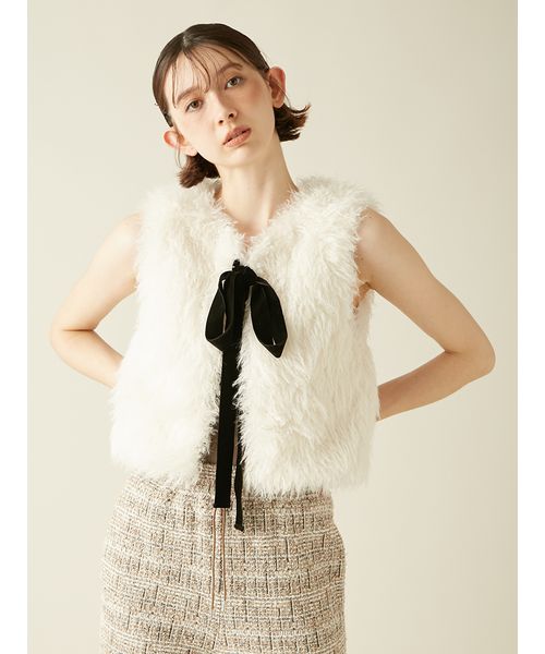 リボンパッファーベスト MAISON SPECIAL（メゾンスペシャル）の「Ribbon Puffer Vest