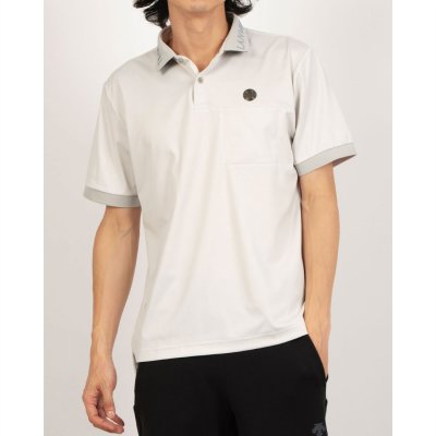 ランバン スポール LANVIN SPORT レザー調エンボス半袖ポロシャツ【S