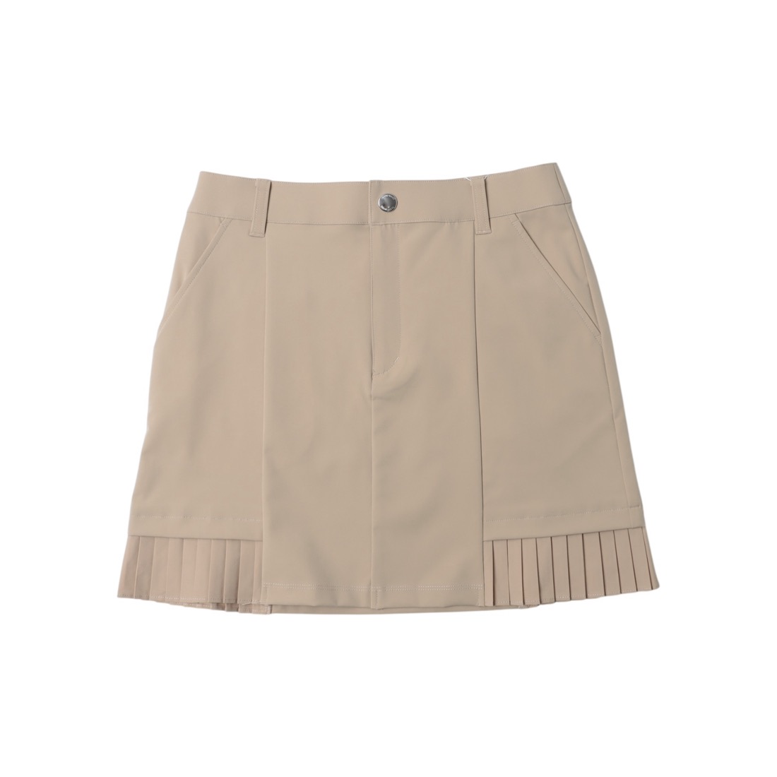 【ルコックスポルティフ】アシンメトリー プリーツ ゴルフ スカート 黒×ベージュ le coq sportif GOLF（ルコックスポルティフゴルフ）の