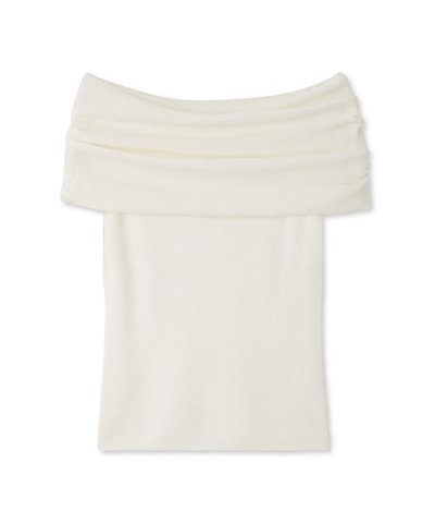 オフショルドレープノースリニット