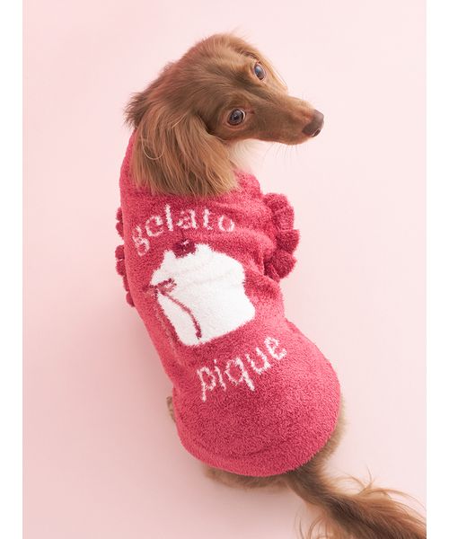 GELATOPIQUECAT & DOG 【CAT & DOG】オータムケーキジャガードプルオーバー RED M GELATOPIQUECAT & DOG 【CAT & DOG】オータムケーキジャガードプルオーバー RED M
