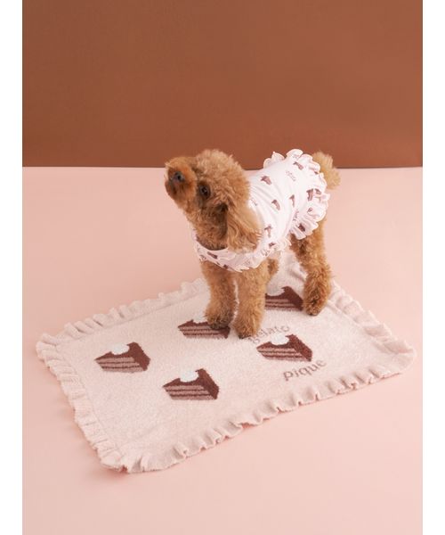 GELATOPIQUECAT & DOG 【CAT & DOG】オータムケーキジャガードブランケット PNK F GELATOPIQUECAT & DOG 【CAT & DOG】オータムケーキジャガードブランケット PNK F