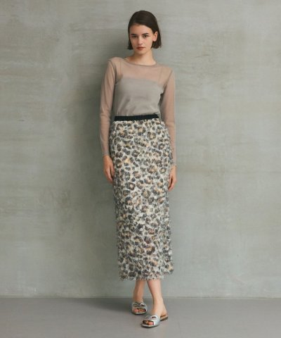 フェザーレオパードスカート