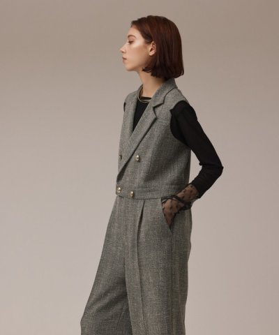 ツイードテーラーサロペット