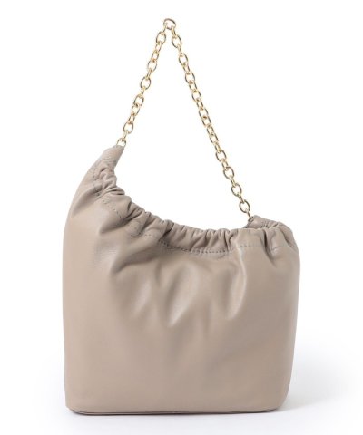 ソフトレザーギャザーバッグ