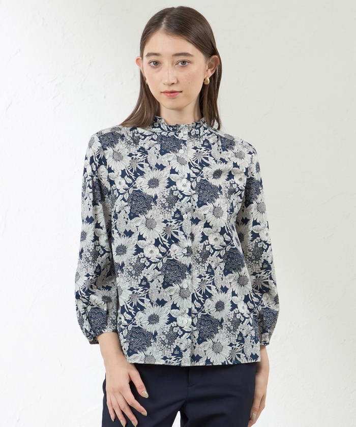 AMACA LIBERTY 襟付き半袖シャツ LIBERTY】TAFITIタナローン半袖ブラウス(トップス)｜AMACA