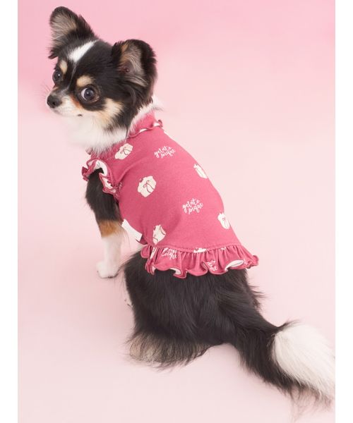 GELATOPIQUECAT & DOG 【CAT & DOG】オータムケーキ柄プルオーバー RED M GELATOPIQUECAT & DOG 【CAT & DOG】オータムケーキ柄プルオーバー RED M