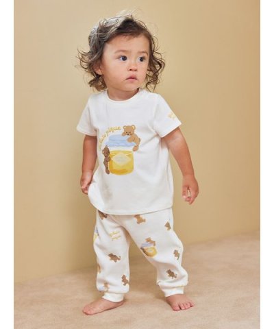 【BABY】はちみつベア柄ロングパンツ