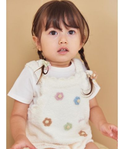 【BABY】ベビモコフラワーロンパース