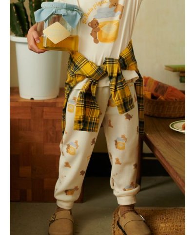 【KIDS】はちみつベア柄ロングパンツ