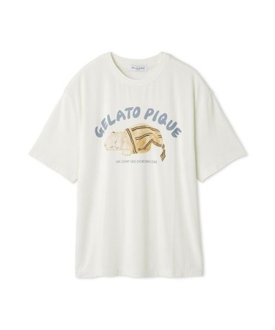 【HOMME】sleeping cat ワンポイントTシャツ