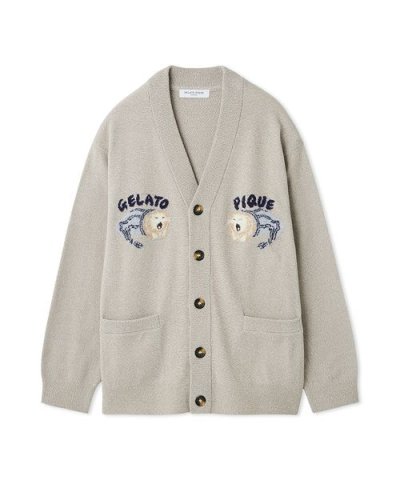 【HOMME】sleeping cat ジャガードカーディガン