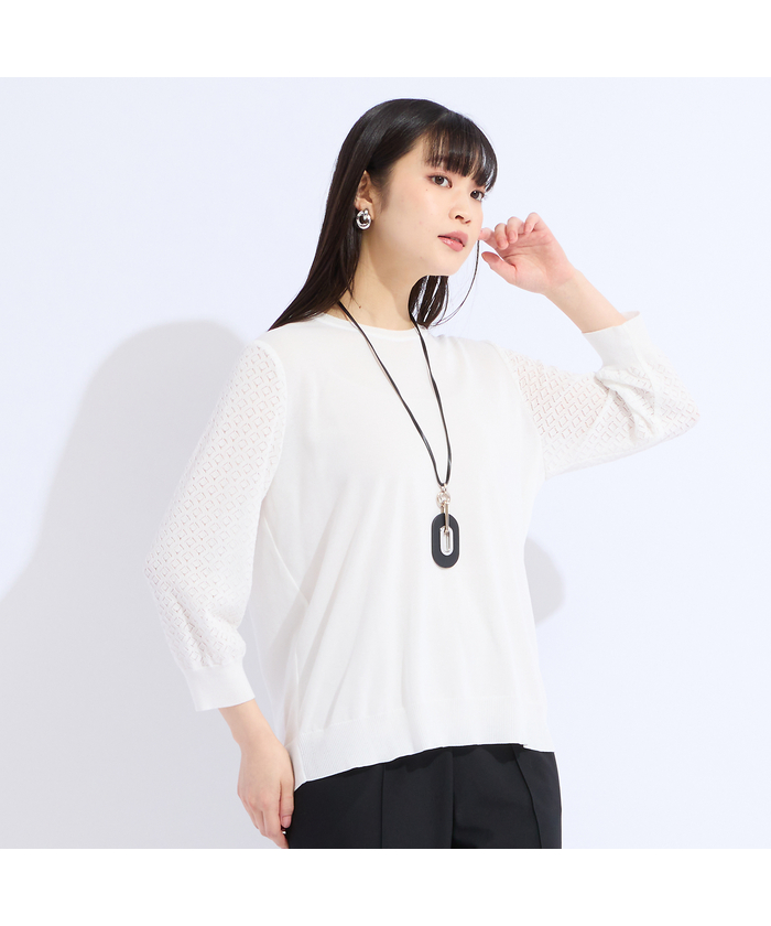 L～4L/アンサンブル対応】レーシーニット(508442985)｜阪急