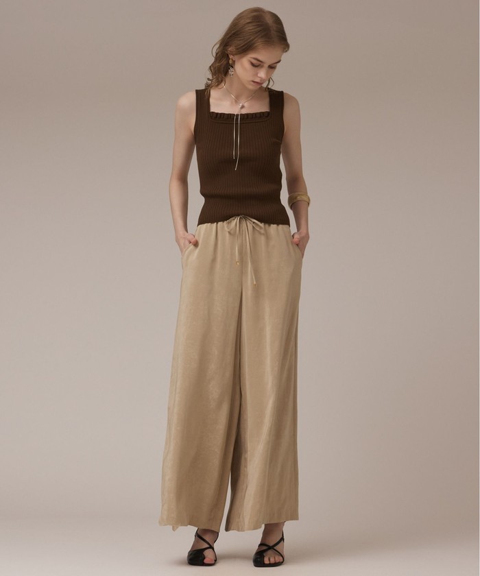 GRACECONTINENTAL フィブリルイージーパンツ ベージュ 36