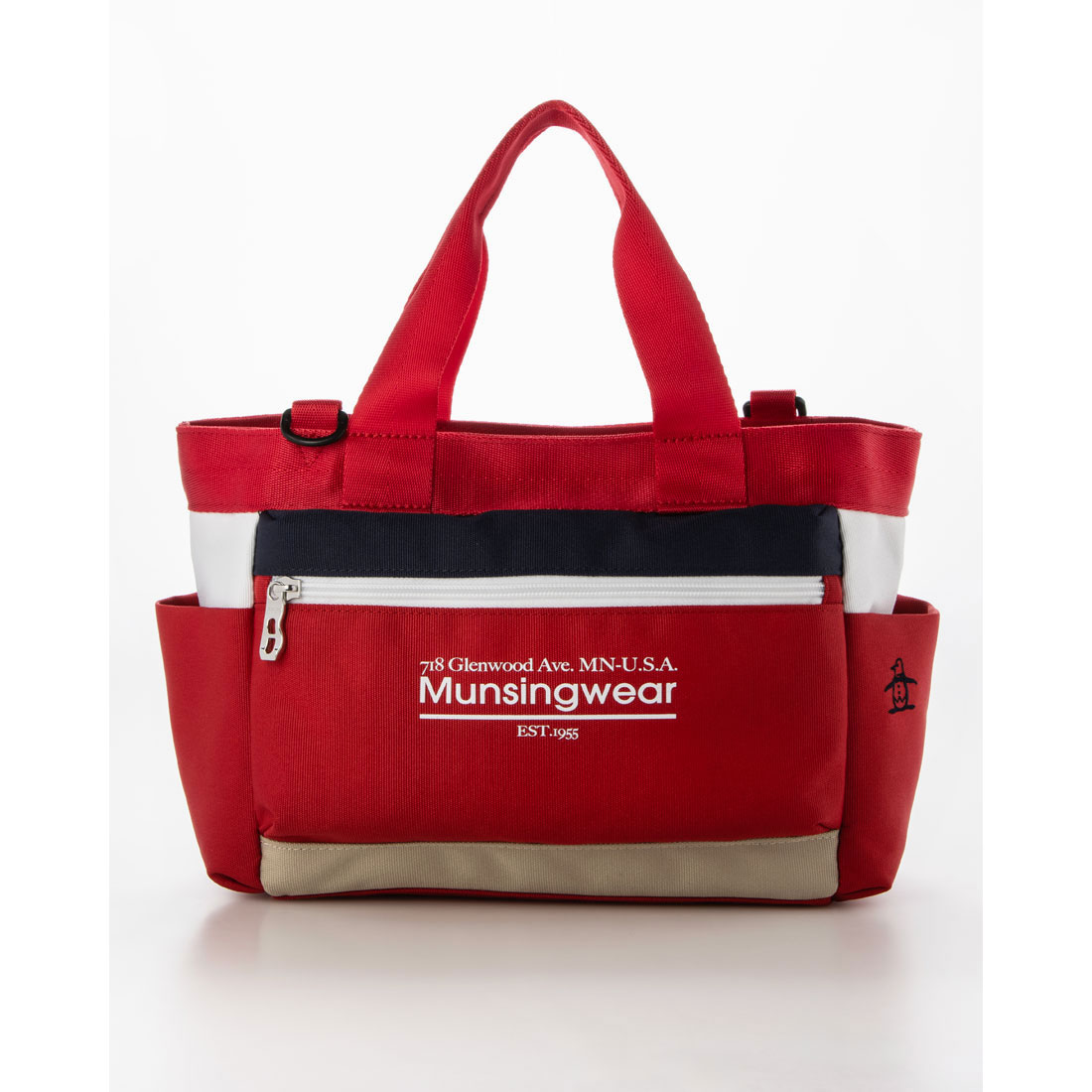 Munsingwear(ings) マンシングウェア Munsingwear マルチカラーカートバッグ レッド F Munsingwear(ings) マンシングウェア Munsingwear マルチカラーカートバッグ レッド F