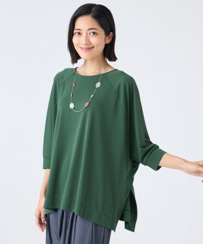 【ウォッシャブル・接触冷感・UV・防シワ】強撚スムースカットソー