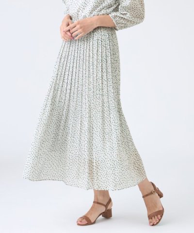 【ウォッシャブル】ドットクレープスカート