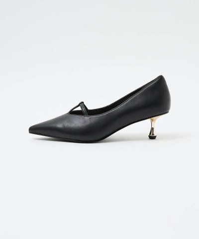 Ｔストラップ メタルヒールパンプス