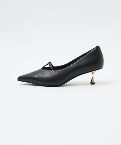 Ｔストラップ メタルヒールパンプス