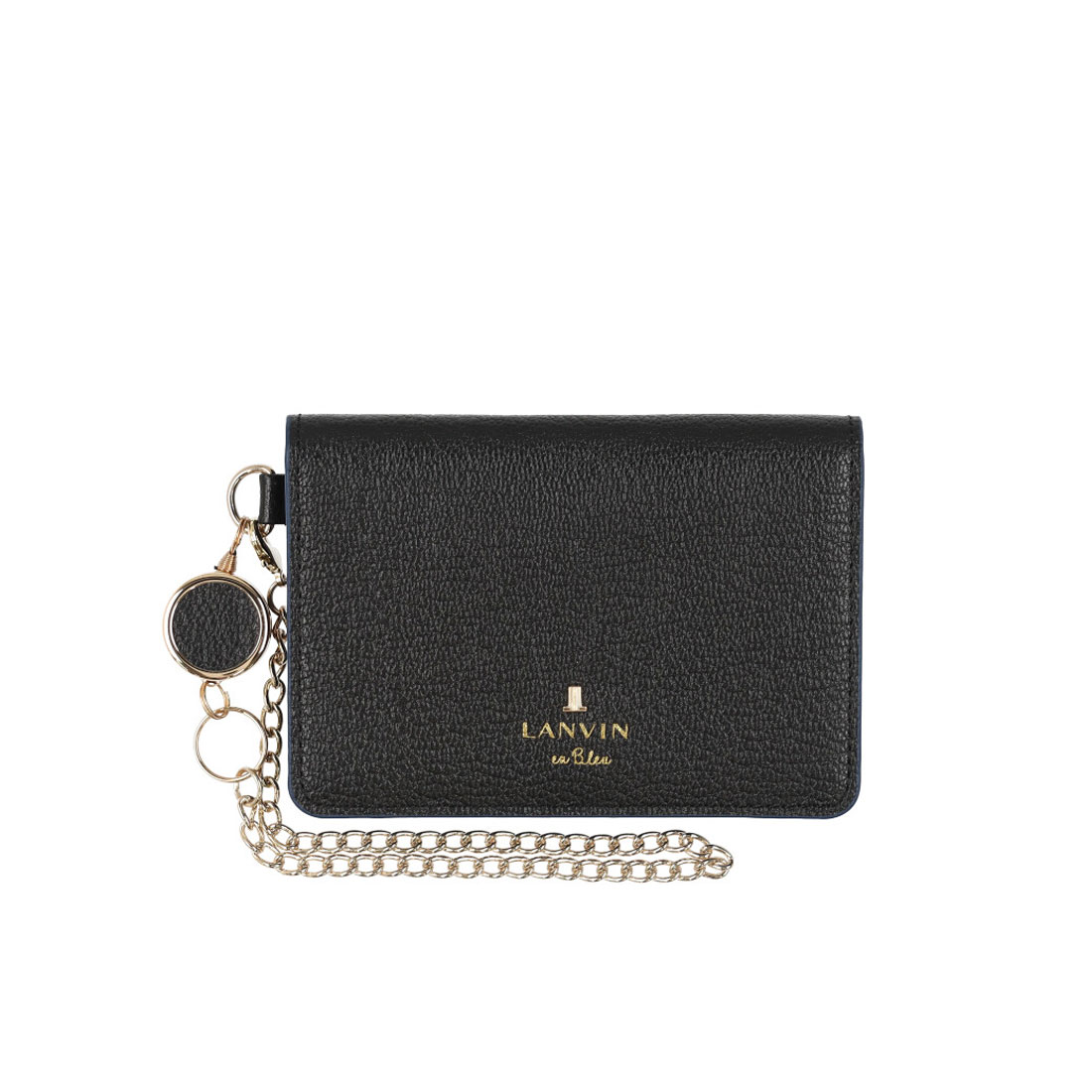 LANVINenBleu(バッグ) ランバン オン ブルー LANVIN en Bleu リム リール付き2面パスケ ブラック FREE LANVINenBleu(バッグ) ランバン オン ブルー LANVIN en Bleu リム リール付き2面パスケ ブラック FREE