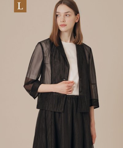 【L】エアリーリンクルジャケット