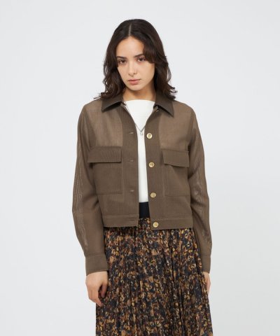 カラミメッシュ シアーブルゾン