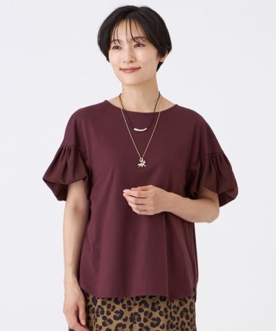 【接触冷感】【マシンウォッシャブル】スパンローンコンビカットソー