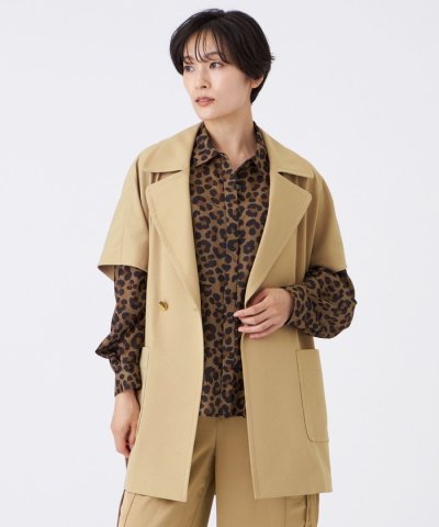 【防しわ】【イージーケア】【マシンウォッシャブル】オータムタンブラーポンチョジレ