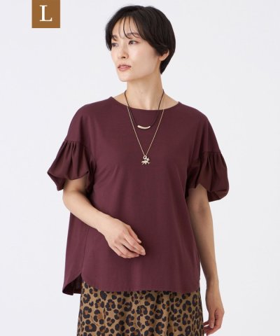 【L】【接触冷感】【マシンウォッシャブル】スパンローンコンビカットソー