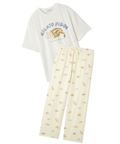 【ONLINE限定】【HOMME】sleeping cat ワンポイントTシャツ