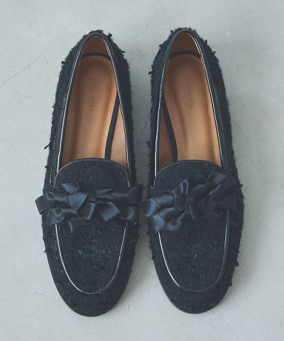 ラグジュアリーツィードローファー