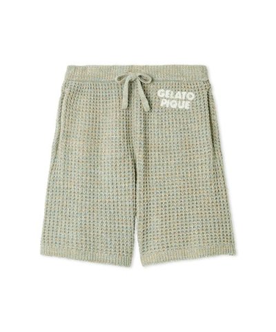 【HOMME】メランジワッフルハーフパンツ