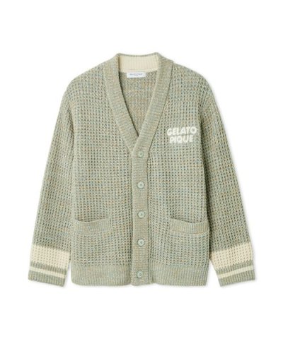 【HOMME】メランジワッフルカーディガン