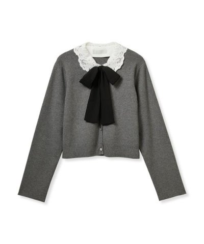 【WEB限定】デタッチャブルレースカラーカーディガン