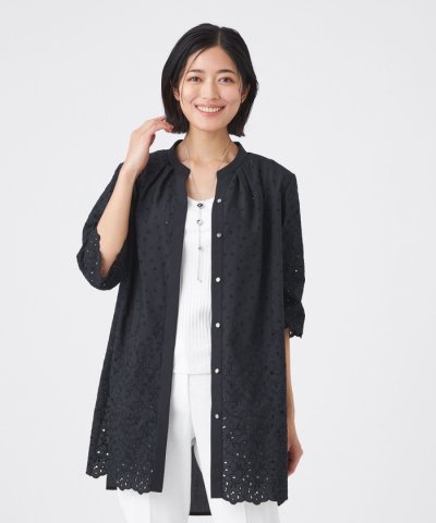 【ウォッシャブル】カットワークレースコンビ