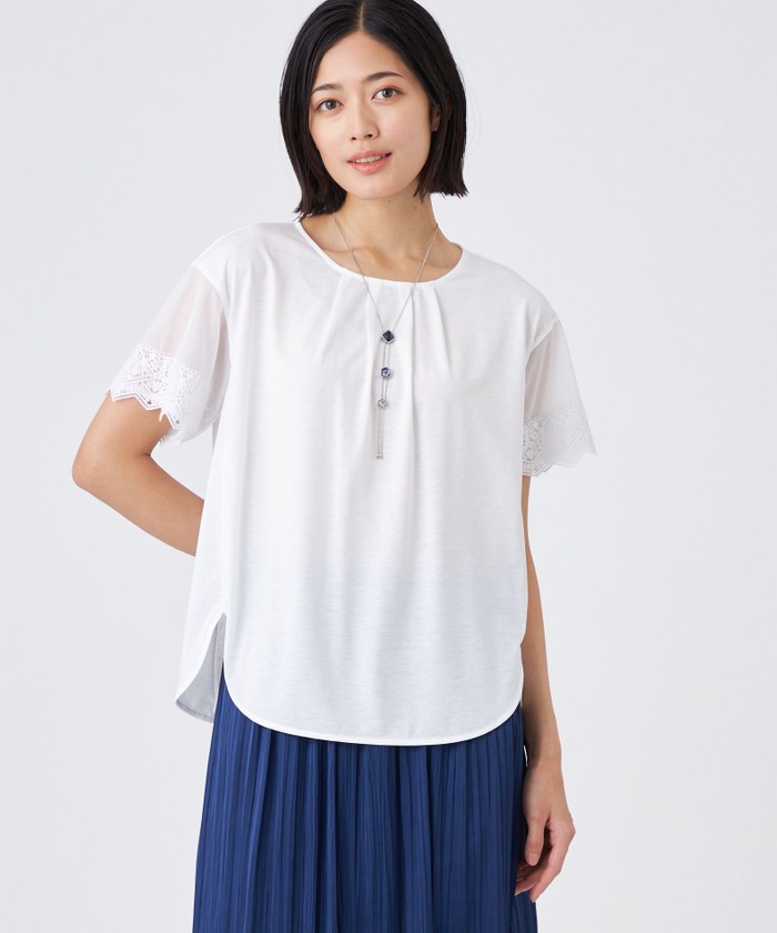 新品未使用タグ付き　トランスワーク　トップス ホワイト系｜カットソー・Tシャツ｜TRANS WORK(トランスワーク