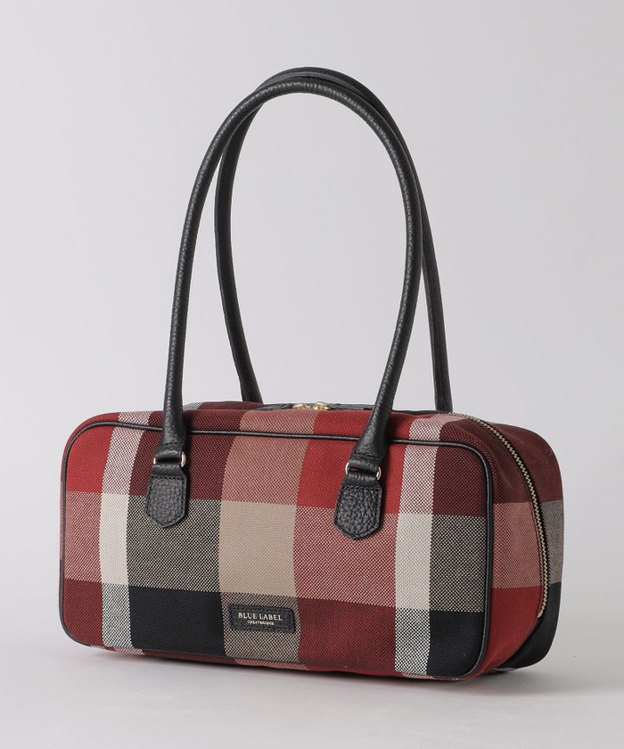 近年モデル✨ クレストブリッジチェックキャンバスミニボストンショルダー クレストブリッジチェックキャンバスミニボストンショルダー