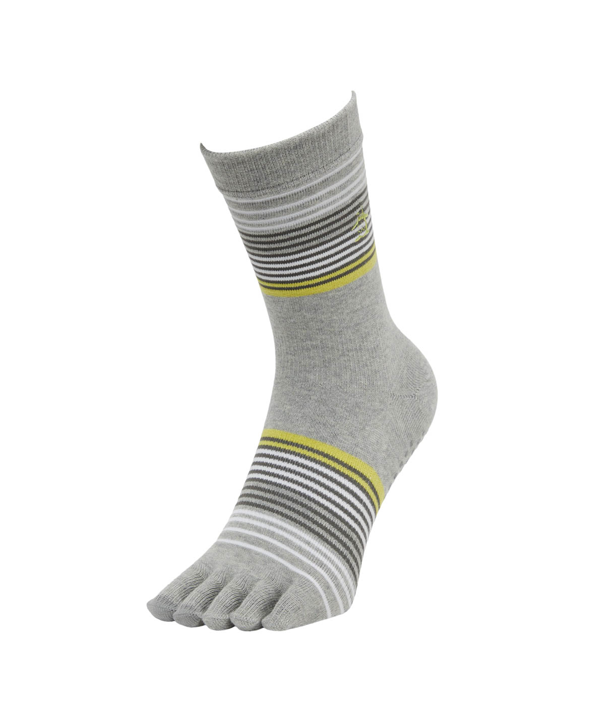 Munsingwear(ings) マンシングウェア Munsingwear ミドル丈5本指ボーダーソックス グレー 25-27 Munsingwear(ings) マンシングウェア Munsingwear ミドル丈5本指ボーダーソックス グレー 25-27